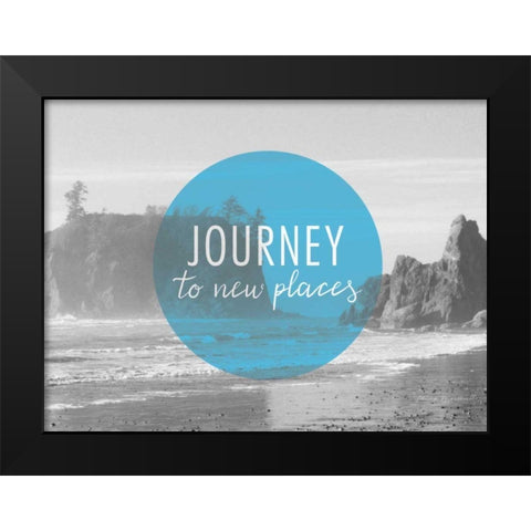 Bold Adventures V v2 Black Modern Wood Framed Art Print by Marshall, Laura