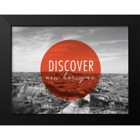 Discover New Horizons v2 Black Modern Wood Framed Art Print by Marshall, Laura