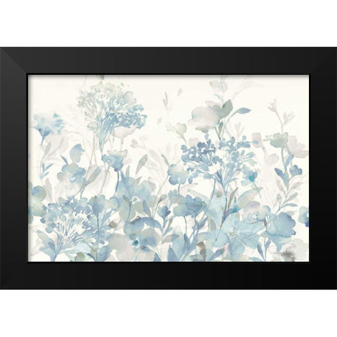 Translucent Garden Cool Crop Black Modern Wood Framed Art Print by Nai, Danhui