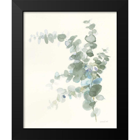 Scented Sprig III Cool Black Modern Wood Framed Art Print by Nai, Danhui