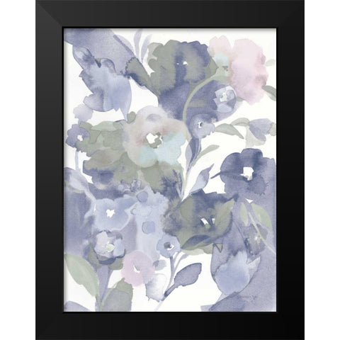 Jewel Garden I Blue Black Modern Wood Framed Art Print by Nai, Danhui