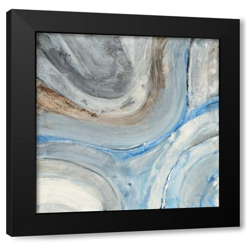 Estuary Black Modern Wood Framed Art Print with Double Matting by Hristova, Albena