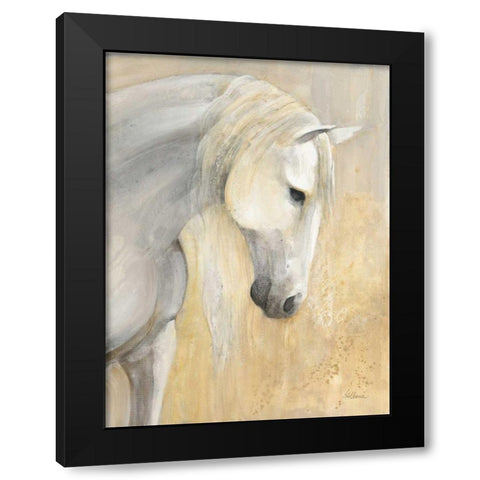 Calm Black Modern Wood Framed Art Print with Double Matting by Hristova, Albena