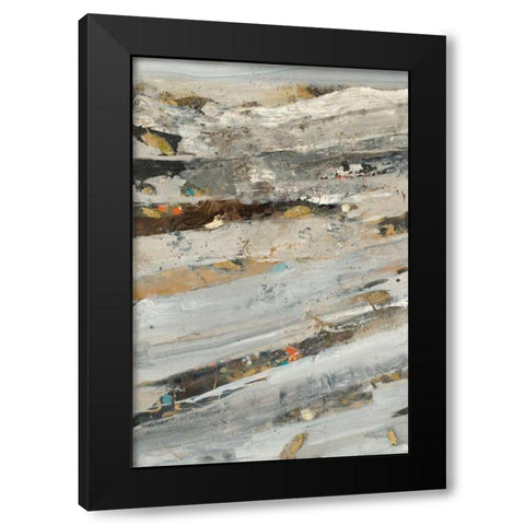 Lots of Layers I Black Modern Wood Framed Art Print by Hristova, Albena