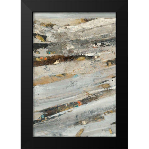Lots of Layers I Black Modern Wood Framed Art Print by Hristova, Albena