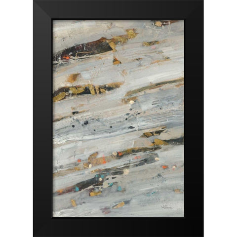 Lots of Layers II Black Modern Wood Framed Art Print by Hristova, Albena