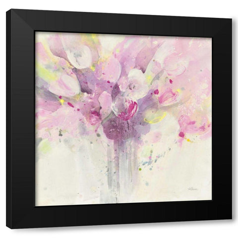 Pretty in Spring Black Modern Wood Framed Art Print by Hristova, Albena