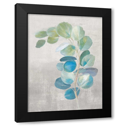 Fresh II Gray Black Modern Wood Framed Art Print with Double Matting by Nai, Danhui