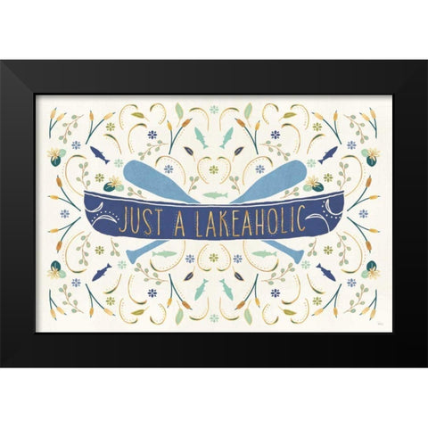 Otomi Lake I Black Modern Wood Framed Art Print by Charron, Veronique