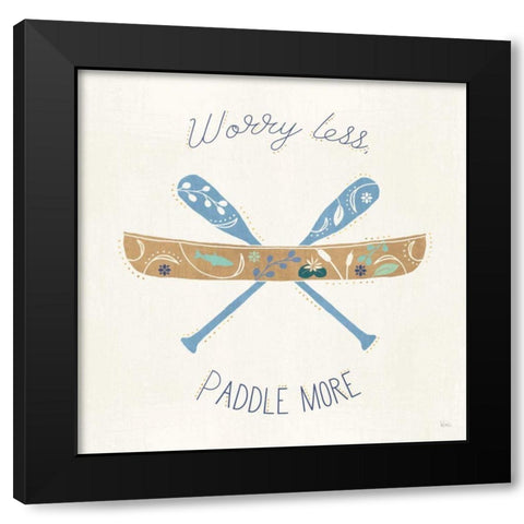 Otomi Lake VII Black Modern Wood Framed Art Print by Charron, Veronique