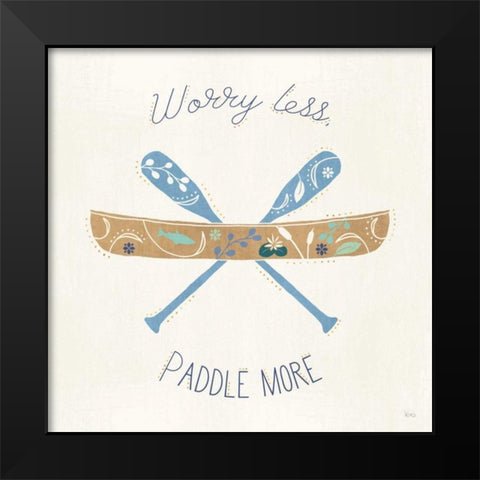 Otomi Lake VII Black Modern Wood Framed Art Print by Charron, Veronique