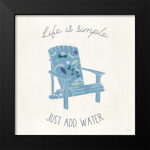 Otomi Lake VIII Black Modern Wood Framed Art Print by Charron, Veronique