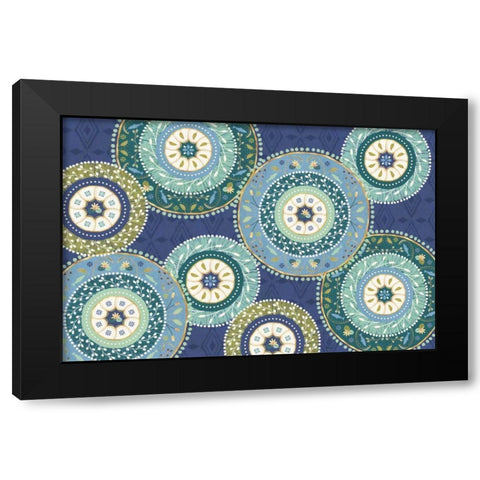 Otomi Lake XI Black Modern Wood Framed Art Print with Double Matting by Charron, Veronique