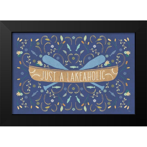 Otomi Lake I Dark Black Modern Wood Framed Art Print by Charron, Veronique