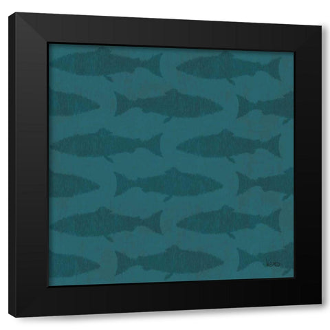 Otomi Lake Step 05D Black Modern Wood Framed Art Print with Double Matting by Charron, Veronique