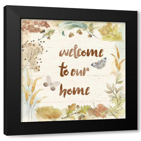 Woodland Wreath VI Home Black Modern Wood Framed Art Print with Double Matting by Grove, Beth