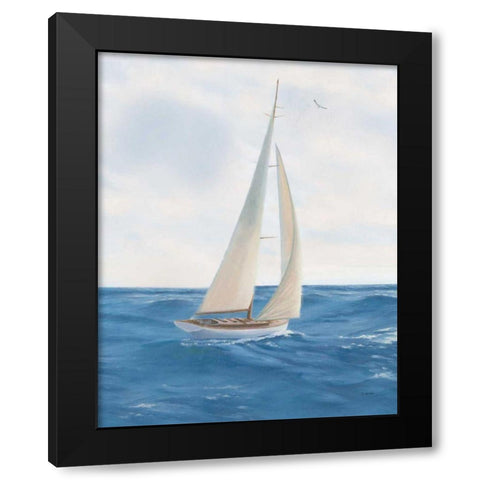 A Day at Sea I Black Modern Wood Framed Art Print by Wiens, James