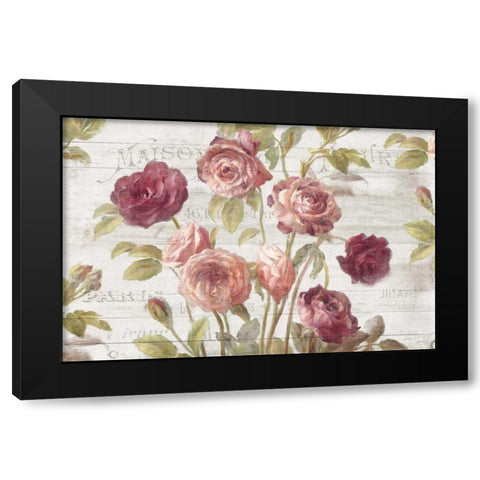 French Roses I Black Modern Wood Framed Art Print with Double Matting by Nai, Danhui