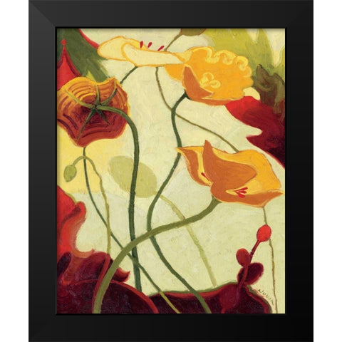 Tres Vignes III Black Modern Wood Framed Art Print by Novak, Shirley