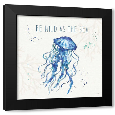 Deep Sea V Black Modern Wood Framed Art Print with Double Matting by Tavoletti, Anne