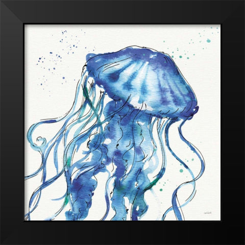 Deep Sea X Black Modern Wood Framed Art Print by Tavoletti, Anne