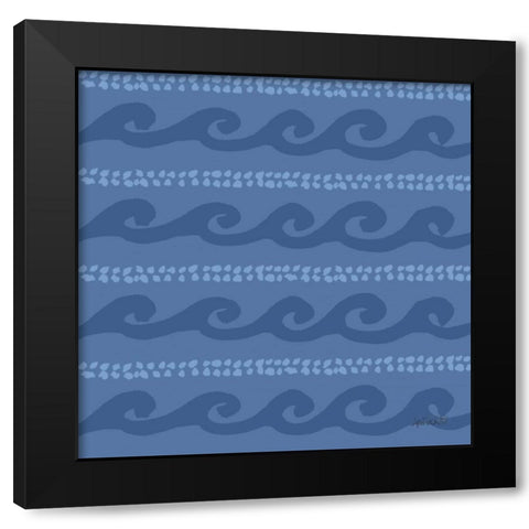 Deep Sea Step 02D Black Modern Wood Framed Art Print with Double Matting by Tavoletti, Anne