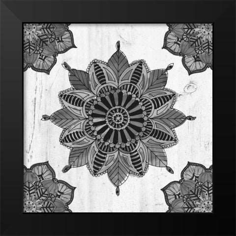 Mandala Morning VI BW Black Modern Wood Framed Art Print by Tavoletti, Anne