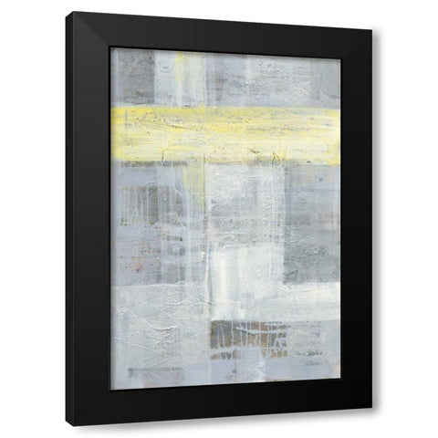 Patchwork Abstract I Black Modern Wood Framed Art Print with Double Matting by Hristova, Albena