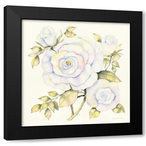 Roses Black Modern Wood Framed Art Print by McKenna, Kathleen Parr