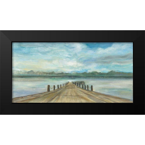 Lake Pier Black Modern Wood Framed Art Print by Vassileva, Silvia