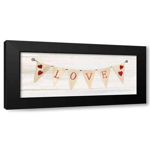 Rustic Valentine Banner II Black Modern Wood Framed Art Print by McKenna, Kathleen Parr