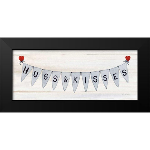 Rustic Valentine Banner IV Black Modern Wood Framed Art Print by McKenna, Kathleen Parr