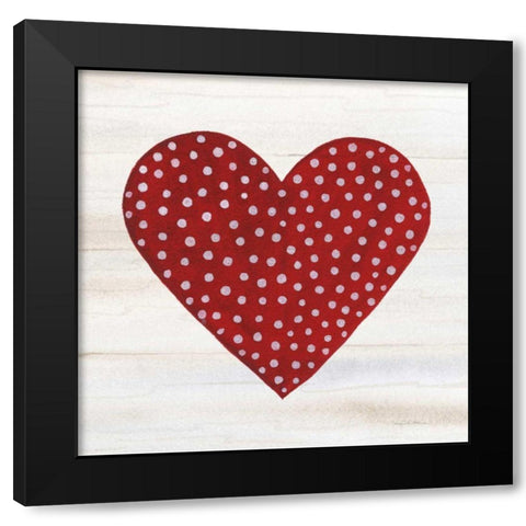 Rustic Valentine Heart I Black Modern Wood Framed Art Print by McKenna, Kathleen Parr