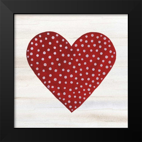 Rustic Valentine Heart I Black Modern Wood Framed Art Print by McKenna, Kathleen Parr