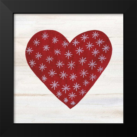 Rustic Valentine Heart II Black Modern Wood Framed Art Print by McKenna, Kathleen Parr