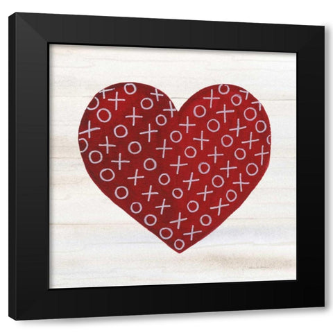 Rustic Valentine Heart IV Black Modern Wood Framed Art Print by McKenna, Kathleen Parr