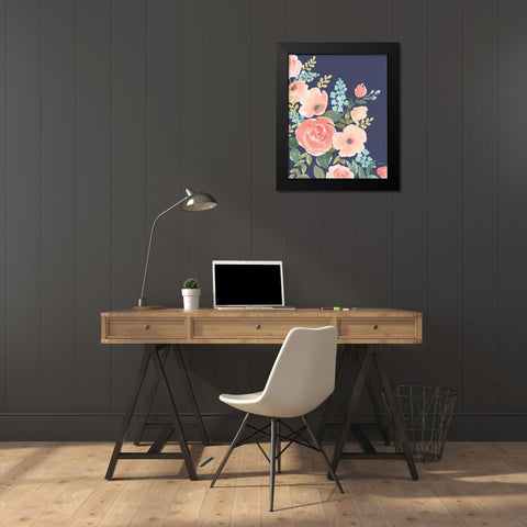 Blooming Delight I Black Modern Wood Framed Art Print by Jackson, Jenaya