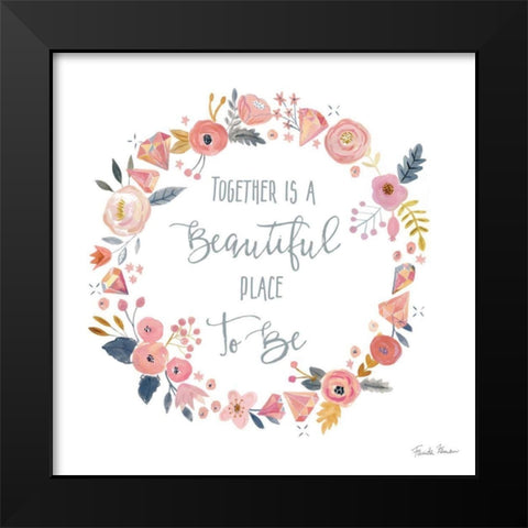 It Takes Two IV Black Modern Wood Framed Art Print by Zaman, Farida