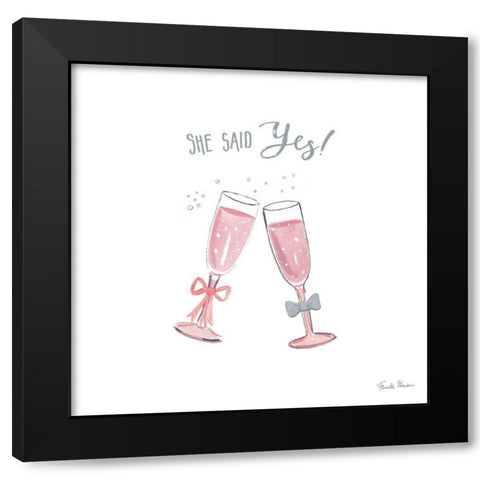 It Takes Two IX Black Modern Wood Framed Art Print with Double Matting by Zaman, Farida