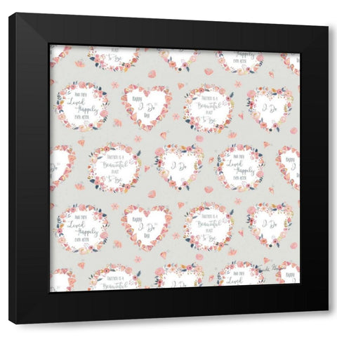 It Takes Two Step 01C Black Modern Wood Framed Art Print by Zaman, Farida