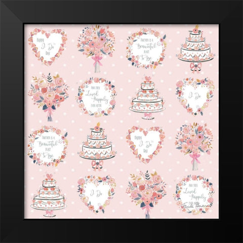 It Takes Two Step 04B Black Modern Wood Framed Art Print by Zaman, Farida