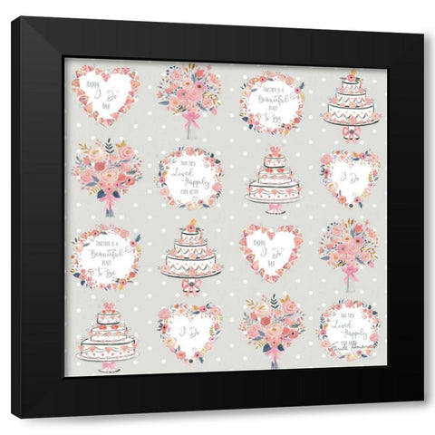 It Takes Two Step 04C Black Modern Wood Framed Art Print by Zaman, Farida