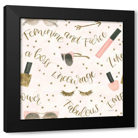 Boss Ladies Pattern VIII Black Modern Wood Framed Art Print by Jackson, Jenaya