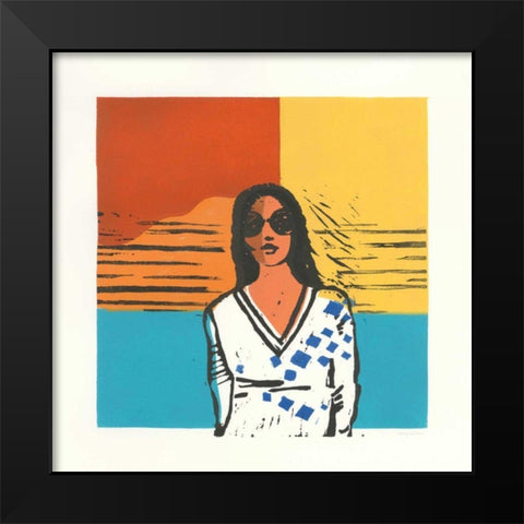 Camila Black Modern Wood Framed Art Print by Tillmon, Avery