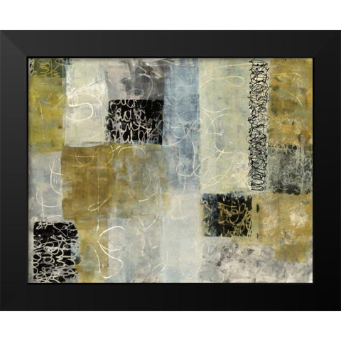 Twin City Black Modern Wood Framed Art Print by Rhue, Piper