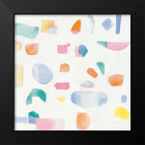 Joy Black Modern Wood Framed Art Print by Rhue, Piper