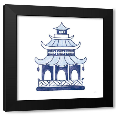 Everyday Chinoiserie IV  Black Modern Wood Framed Art Print with Double Matting by Urban, Mary
