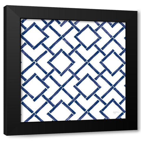 Everyday Chinoiserie Pattern IB Black Modern Wood Framed Art Print with Double Matting by Urban, Mary