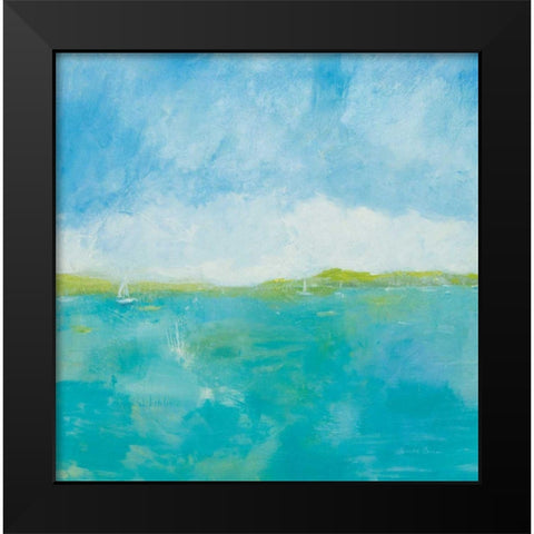 Sunny Day Black Modern Wood Framed Art Print by Zaman, Farida