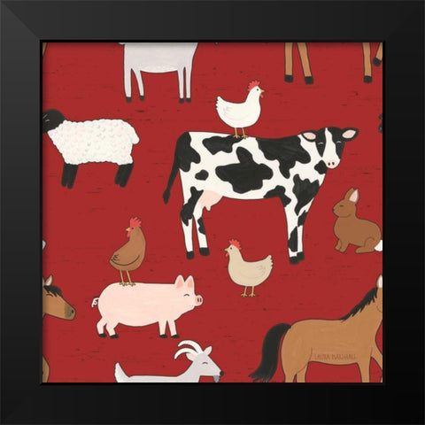 Country Roads Step 01B Black Modern Wood Framed Art Print by Marshall, Laura